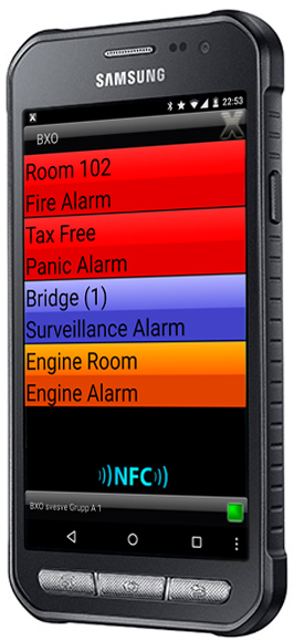 Exempel på DECT-telefon från COBS som kan ta emot meddelanden via ESPA 4.4.4 från BXO LAS.